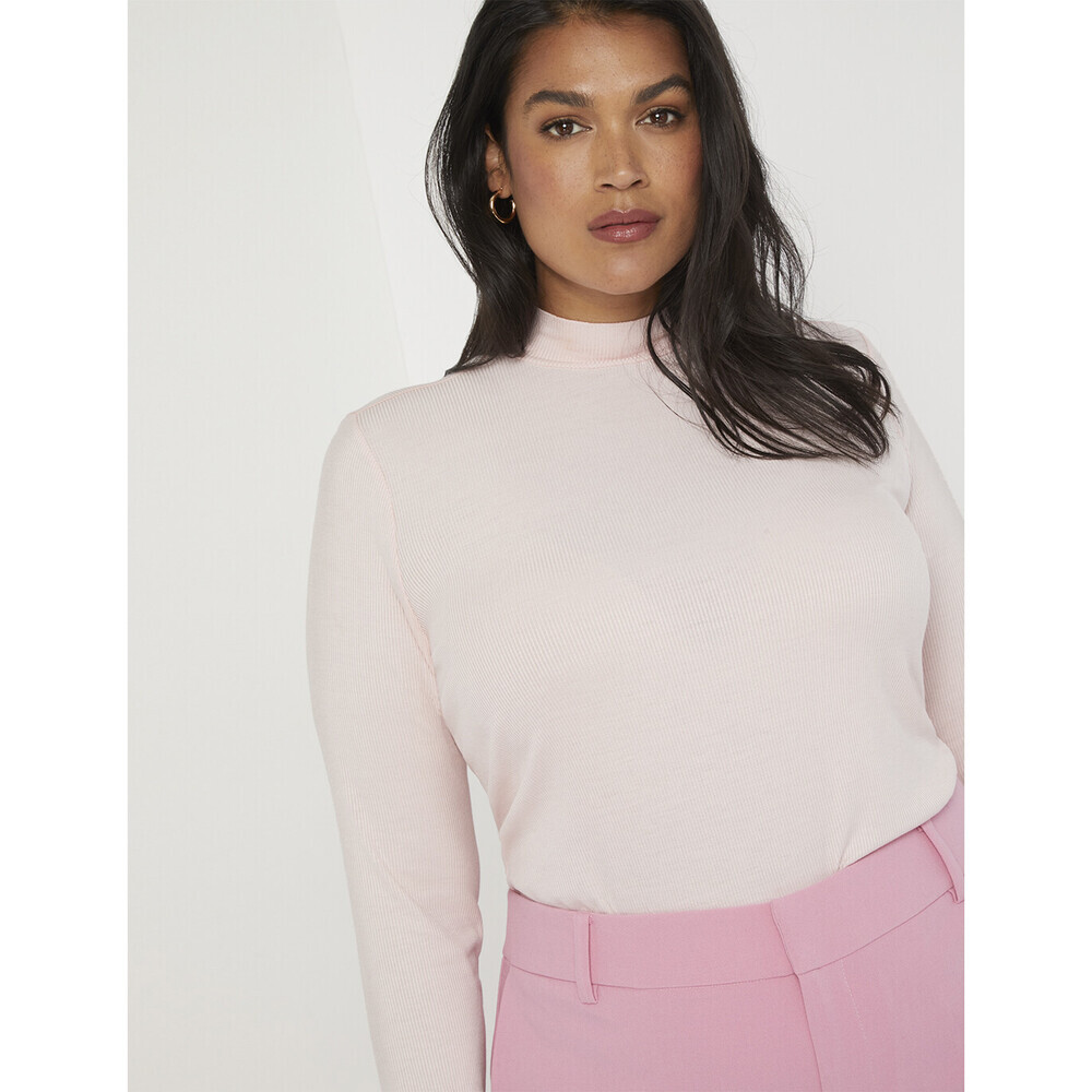 Eloquii Long Sleeve Turtleneck Top In Wine Burgundy Plus Size 26/28 - Picture 9 of 10